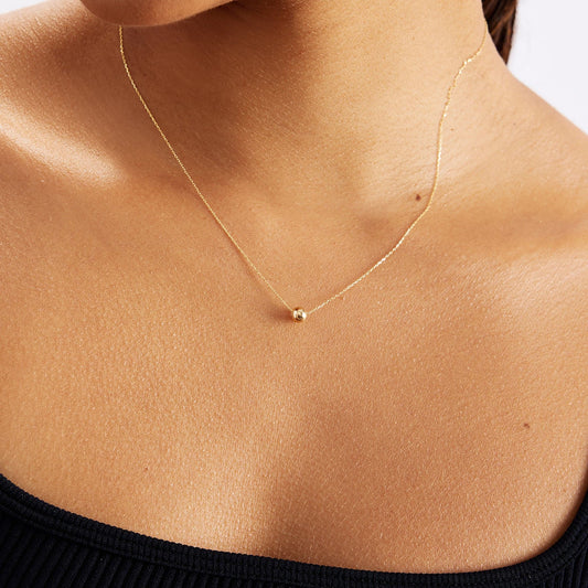 ball necklace made of 585 solid gold