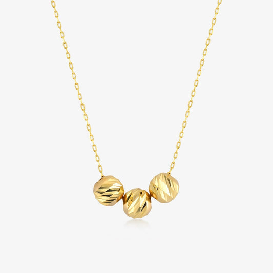 three-pearl pendant necklace made of 585 gold