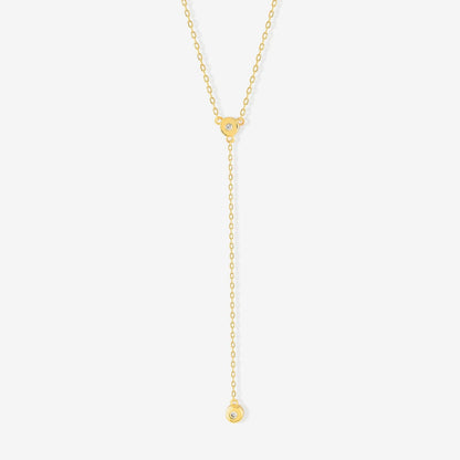 Solitär Diamant Y-Halskette