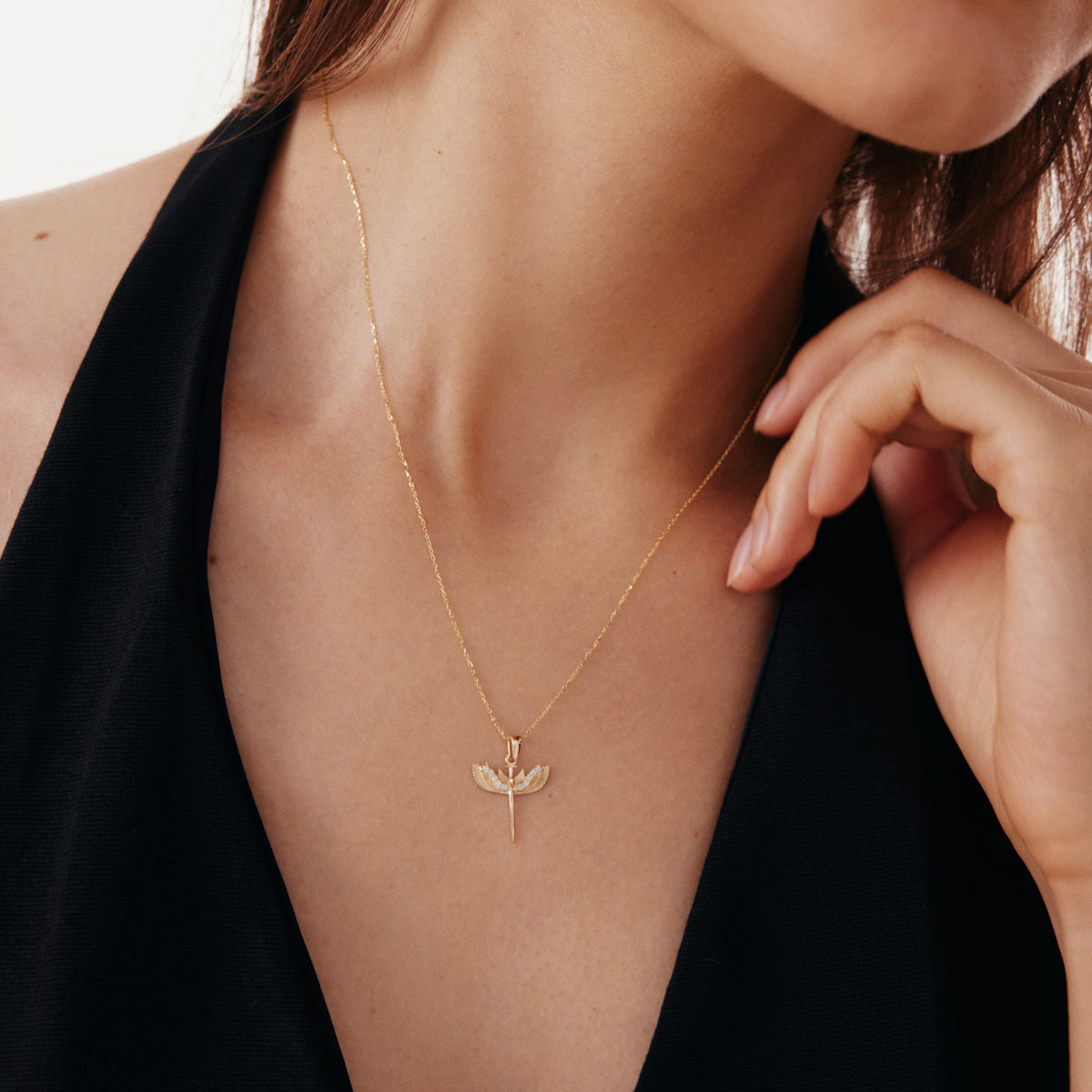 Collier Archange en or massif 585