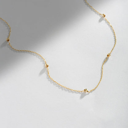 Collier Station en or massif 585