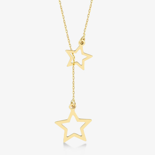 Collier étoile Y en or massif 585