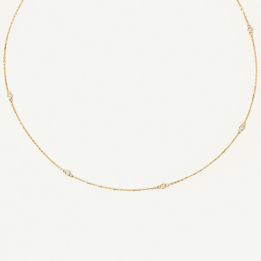 Collier Solitiare Diamond Station en or 585