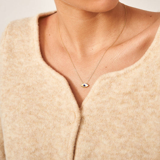 Diamond Saphir Open Evil Eye Armband - Gelin Diamond