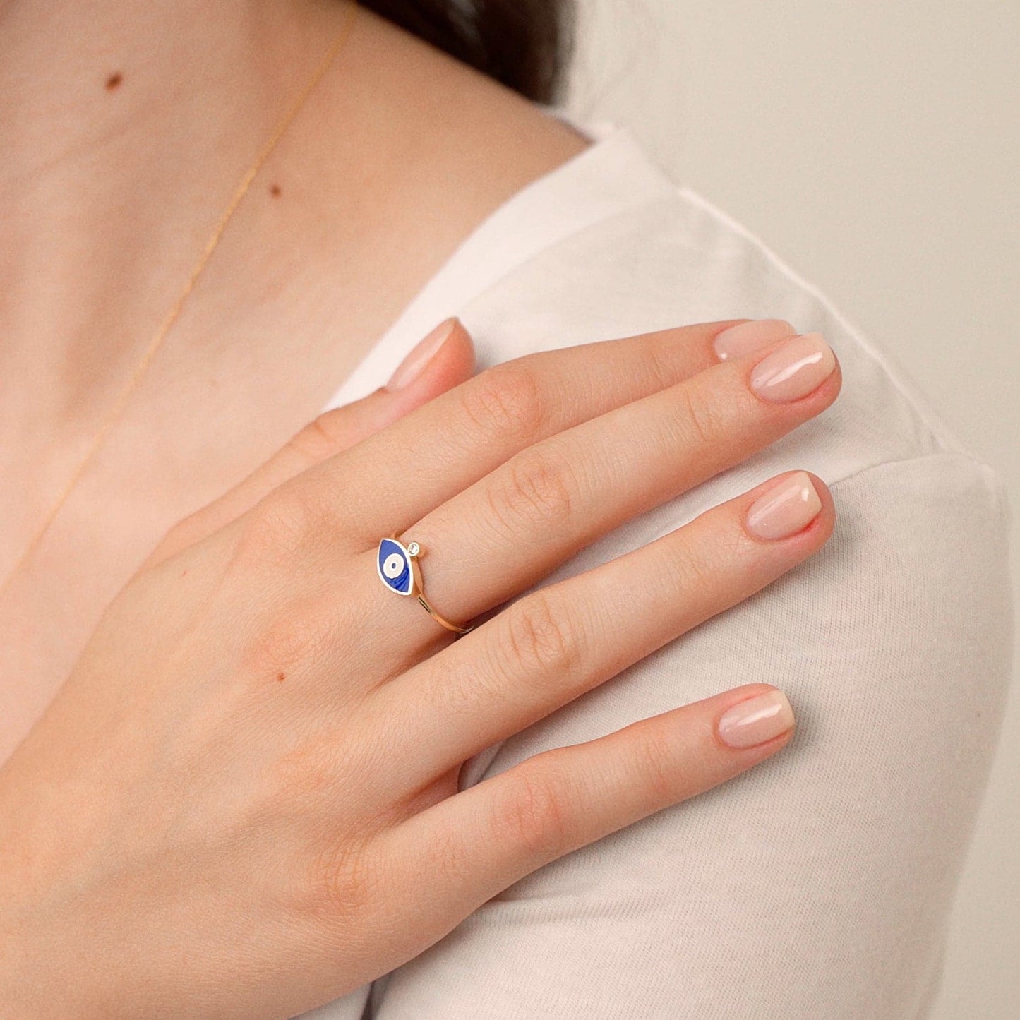 Böses Auge Stapelbarer Ring