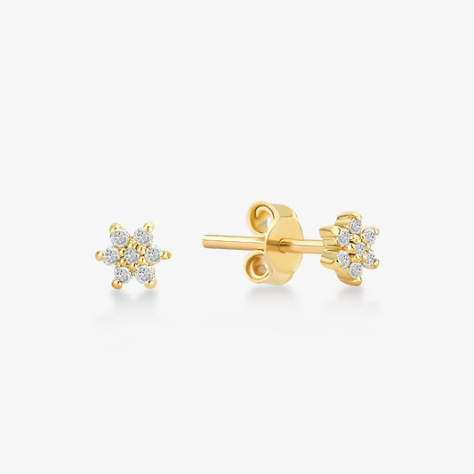 Diamant-Blumen-Ohrstecker