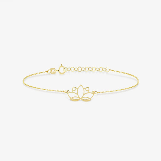 Lotusblumen-Armband, verstellbar