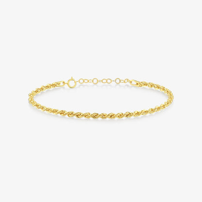 rope chain bracelet made of 585 solid gold