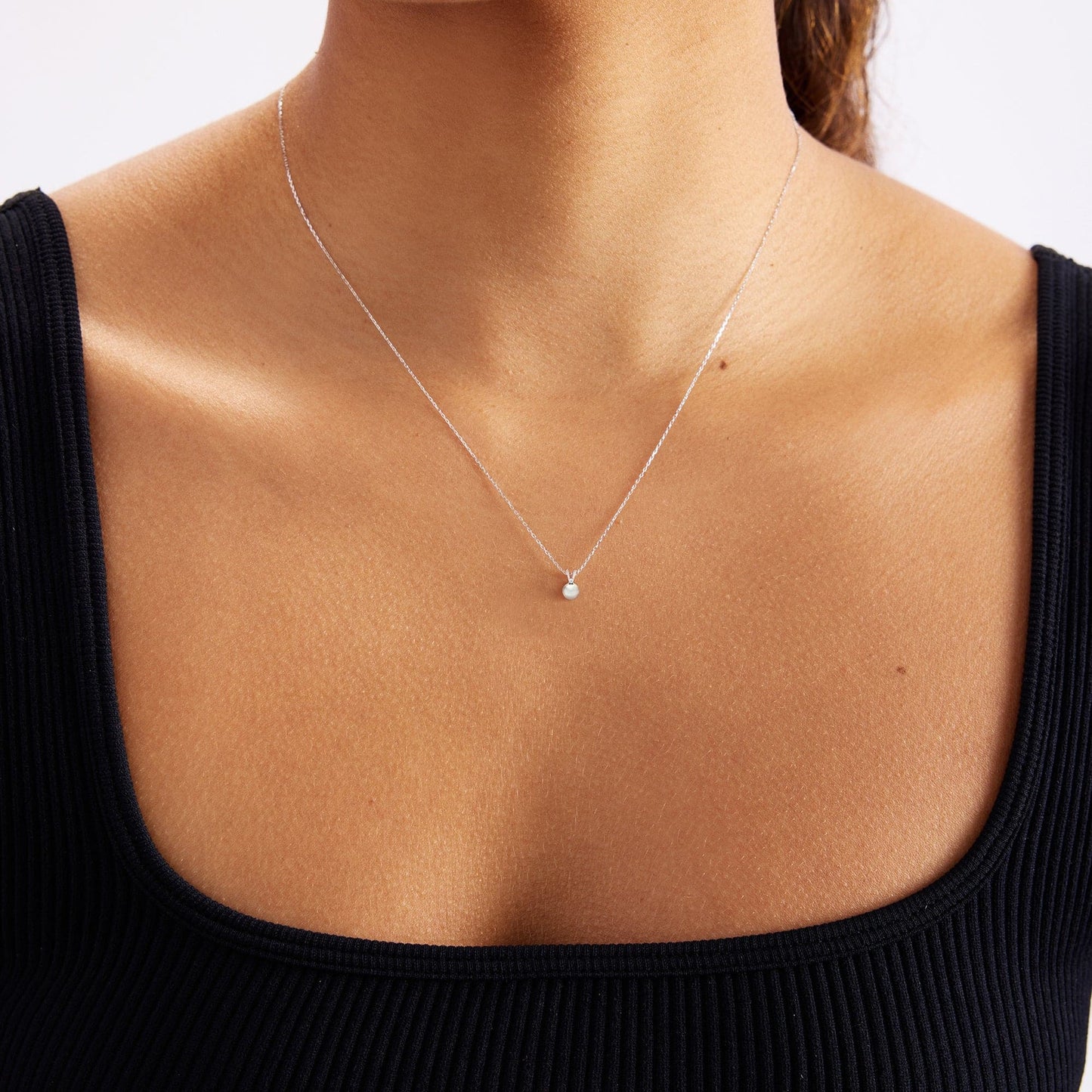 Diamant und Süßwasserzuchtperlen Anhänger Halskette