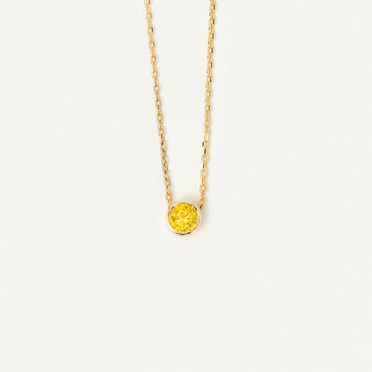 November Birthstone Solitaire Floating Halskette