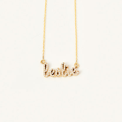 Diamond Cursive Name Halskette