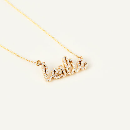 Diamond Cursive Name Halskette