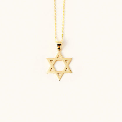 Collier étoile de David en or 585