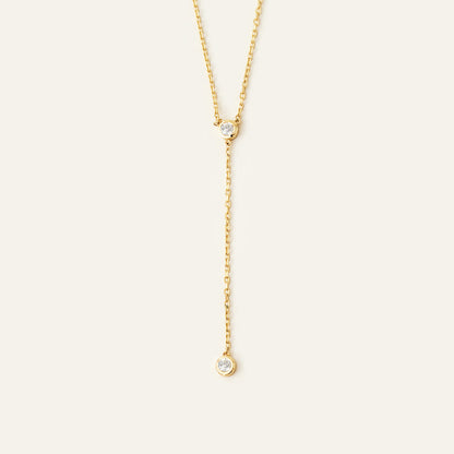 Diamond Lariat Necklace in 14K Gold