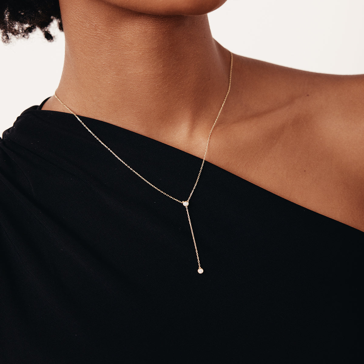 Diamant Lariat Halskette