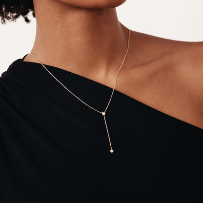 Diamant Lariat Halskette