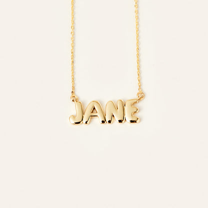 Bubble Letter Name Halskette