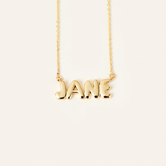 Bubble Letter Name Halskette