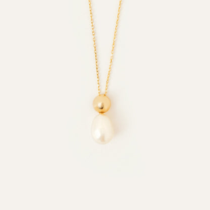 Collier de perles ovales en or 585