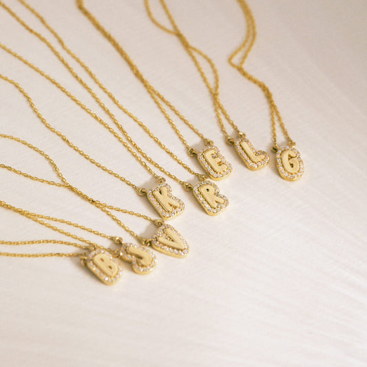 Diamant Bubble Initialkette