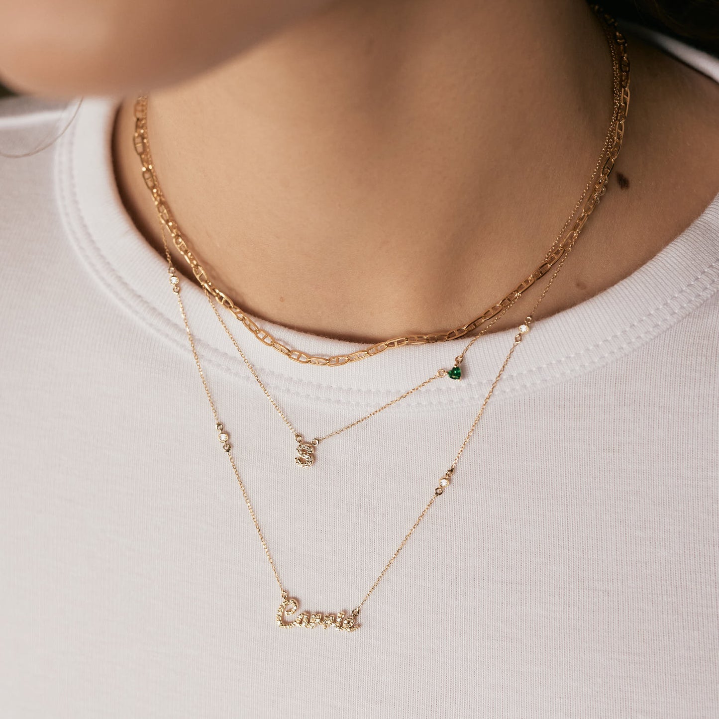 Diamant Carrie Namenskette