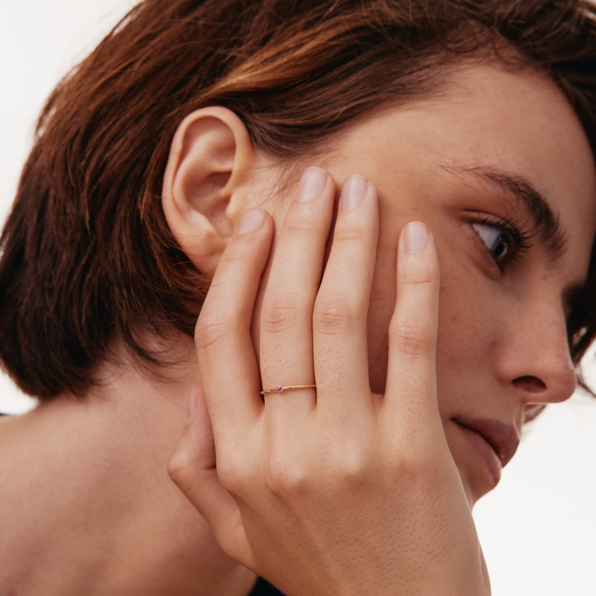November Birthstone Solitär Stacking Ring
