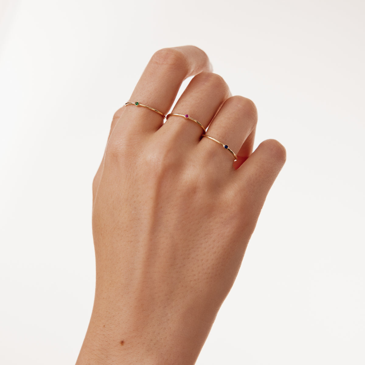 November Birthstone Solitär Stacking Ring