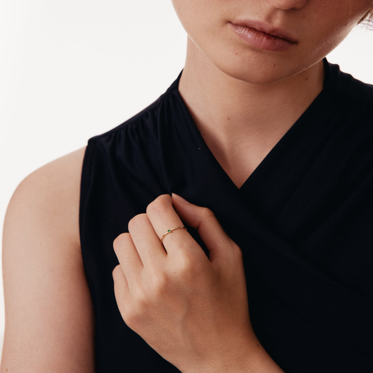 November Birthstone Solitär Stacking Ring