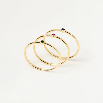 November Birthstone Solitär Stacking Ring