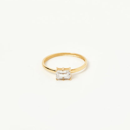 November Baguette Geburtsstein Solitär Ring