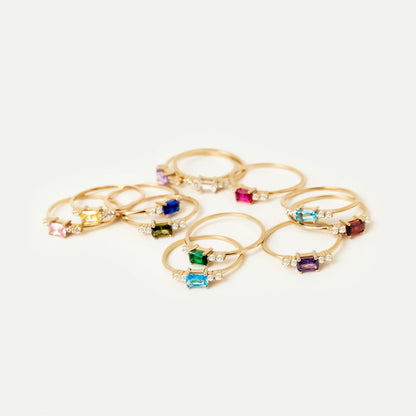 Geburtsstein Multi Stein Zirkonia Ring