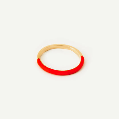 Bunter Halb-Emaille-Ring