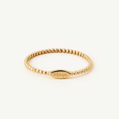 Benutzerdefinierter Name Beaded Ring
