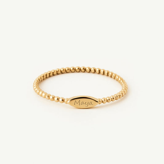 Benutzerdefinierter Name Beaded Ring