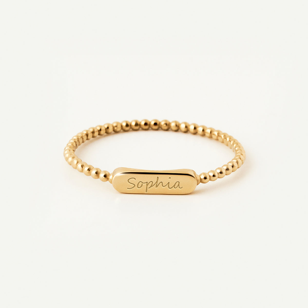 Angepasster Perlen-Name-Ring