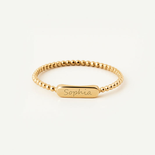 Angepasster Perlen-Name-Ring