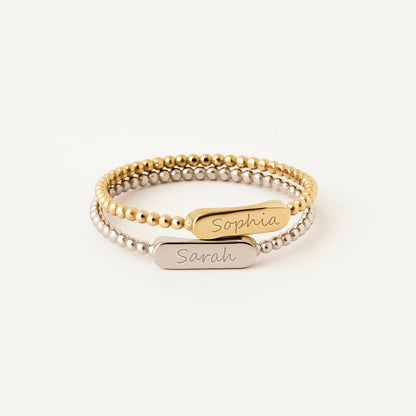 Angepasster Perlen-Name-Ring