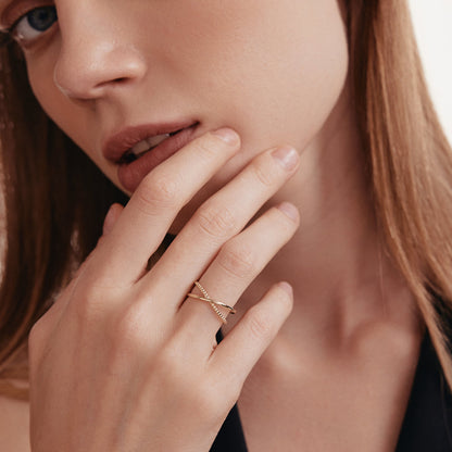 Bague Ball Bead X en or 585