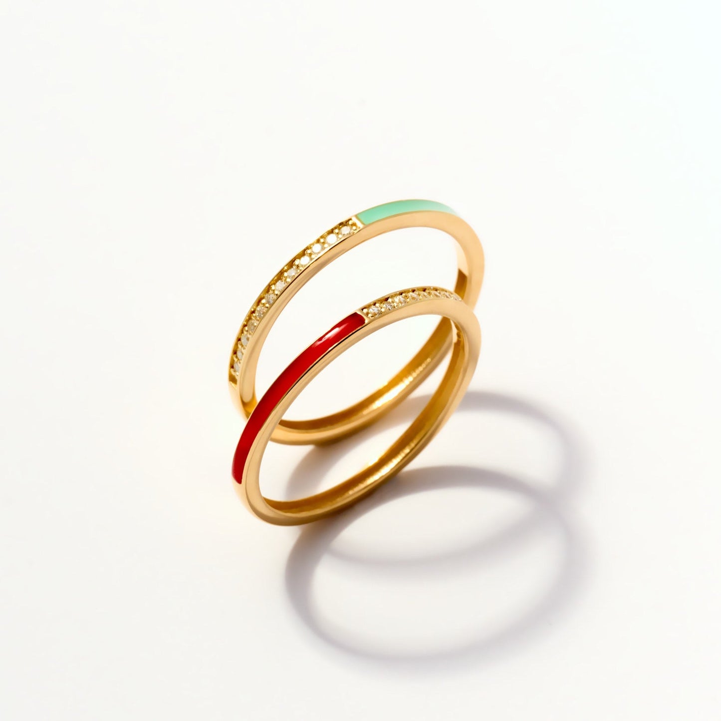 Diamant Emaille Ewigkeitsring