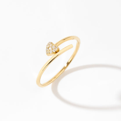 Mini Diamond Heart Ring