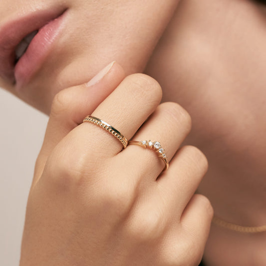 Beaded Duo Ring