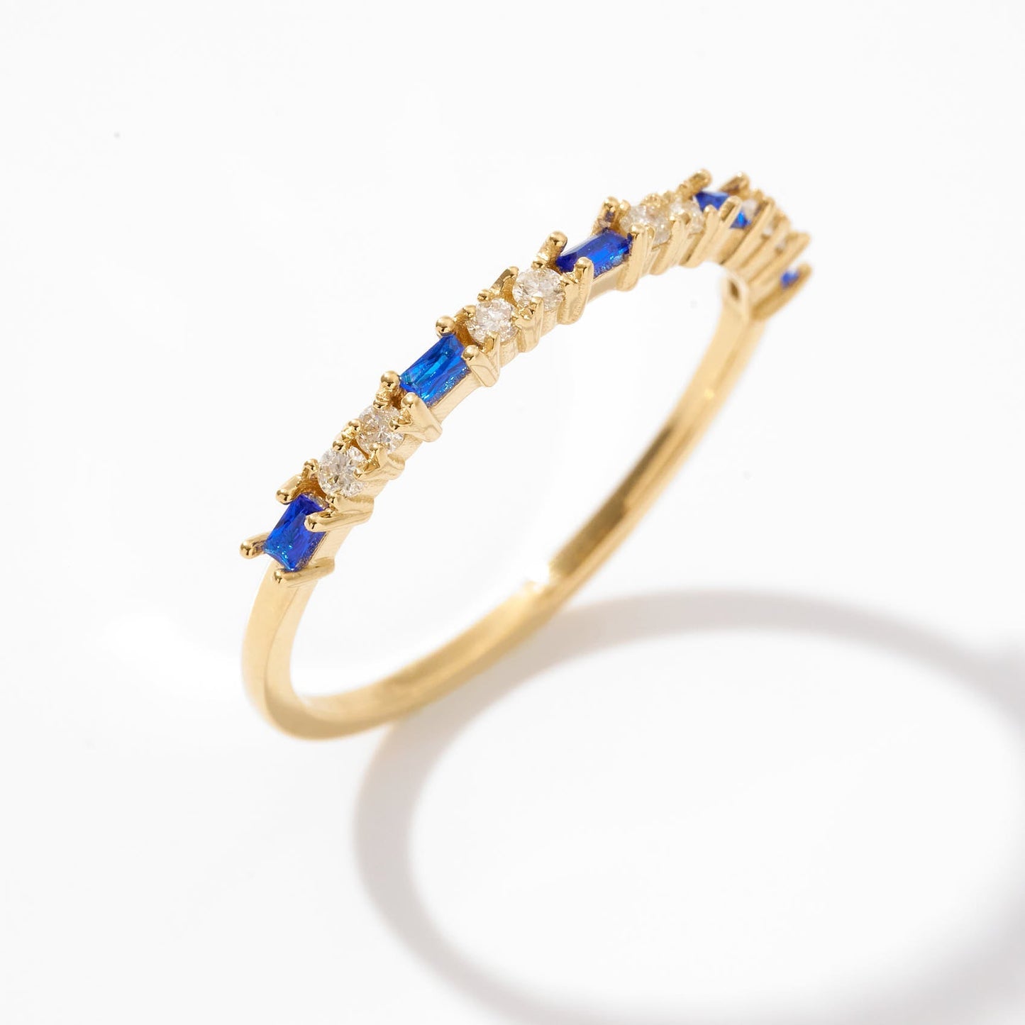 Baguette Halb Ewigkeit Ring