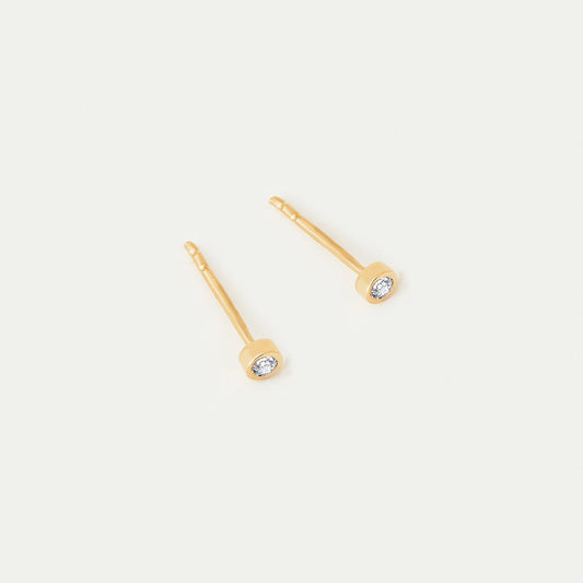 Solitär-Diamant-Ohrstecker