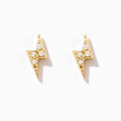 Diamant Blitz Bolzen Ohrstecker