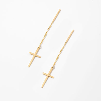 Kreuz Tropfen Ohrhänger