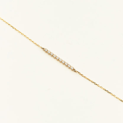 Lünettenbesetztes Diamant-Barrenarmband