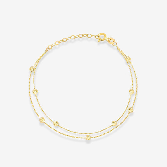 Doppelketten-Perlenarmband