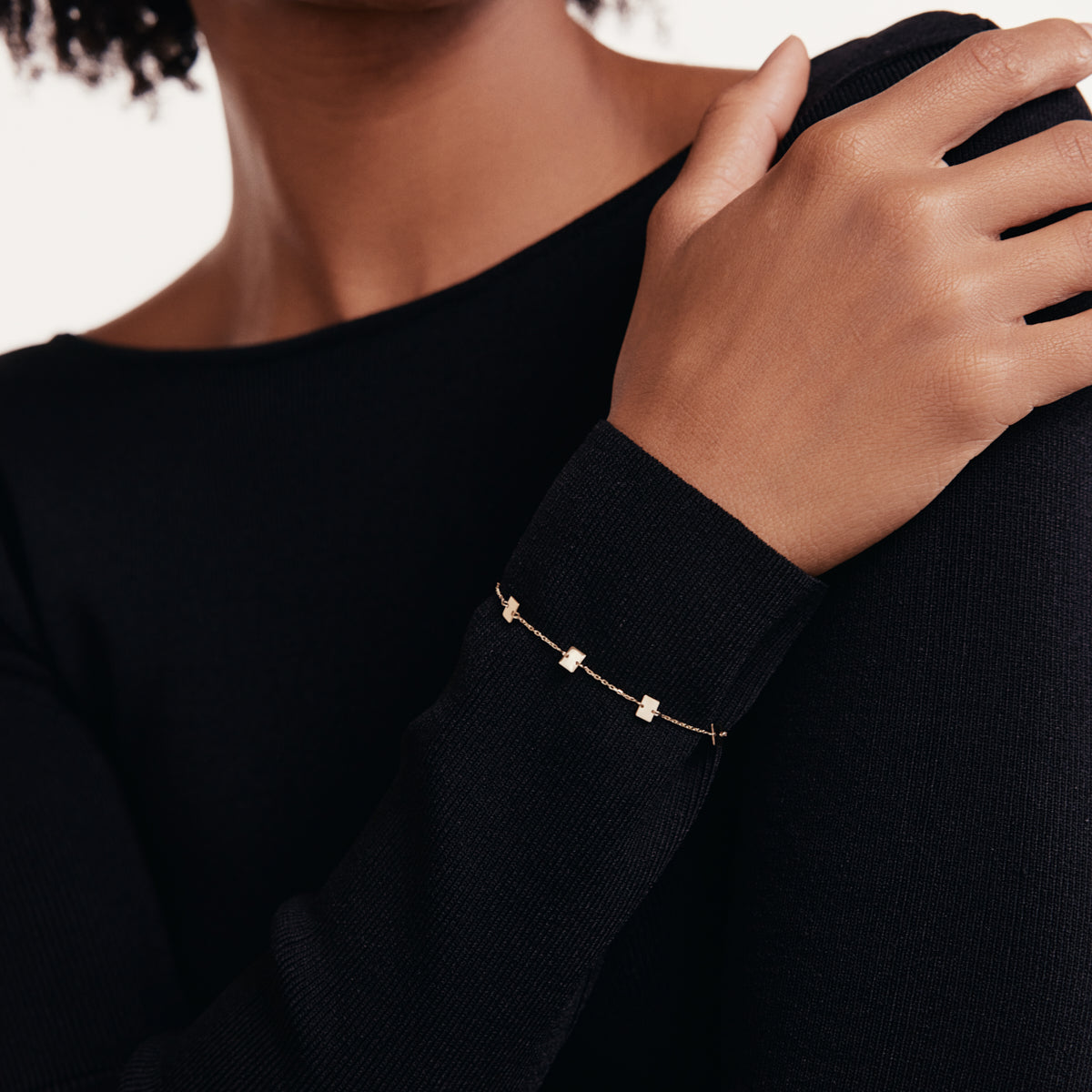 Quadratisches Disc-Station-Armband