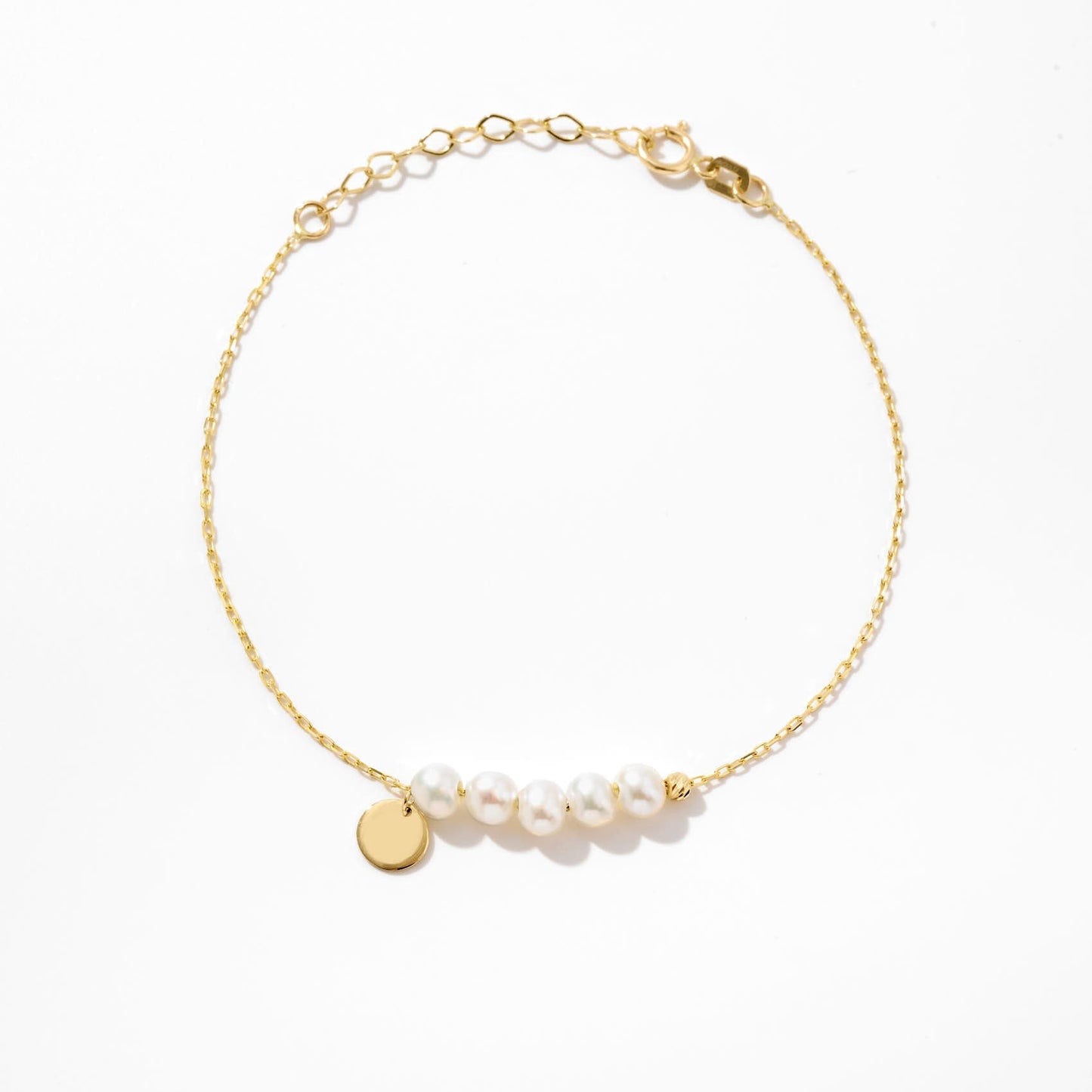 Gravierbares Perlen-Disc-Armband