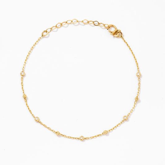 Diamanten und Perlen Yard Drop Armband